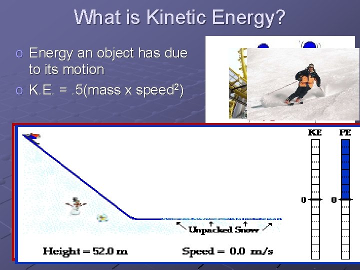 What is Kinetic Energy? o Energy an object has due to its motion o