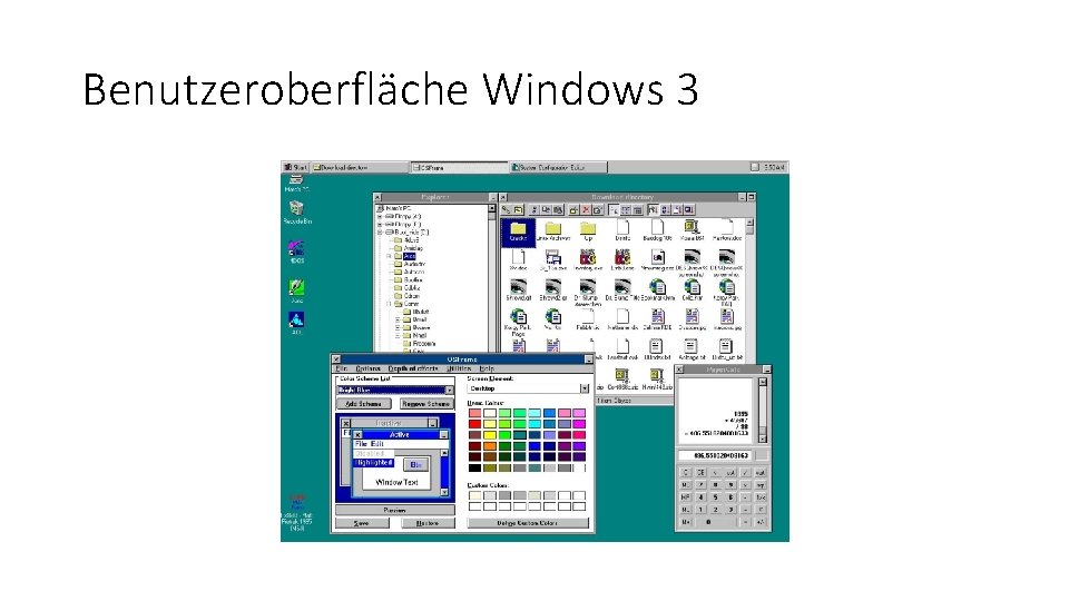 Benutzeroberfläche Windows 3 