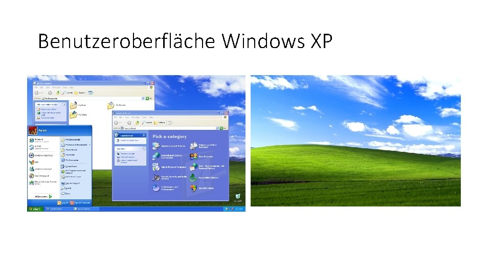 Benutzeroberfläche Windows XP 