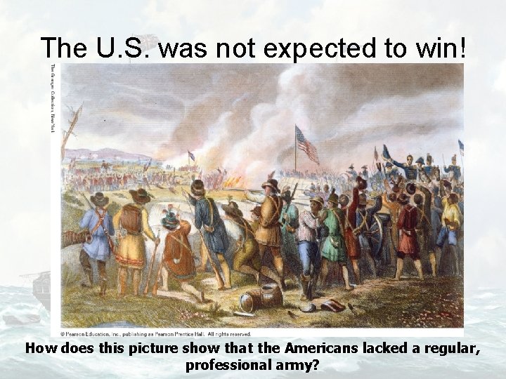 The U. S. was not expected to win! How does this picture show that