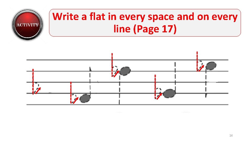 Write a flat in every space and on every line (Page 17) 16 