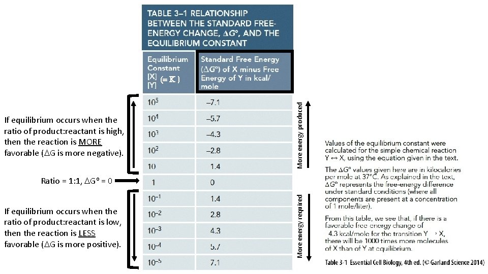 If equilibrium occurs when the ratio of product: reactant is high, then the reaction