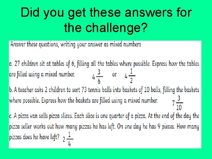 Did you get these answers for the challenge? Did you get these answers for the challenge?