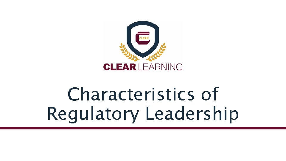 Characteristics of Regulatory Leadership 