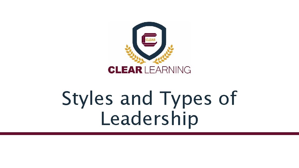 Styles and Types of Leadership 