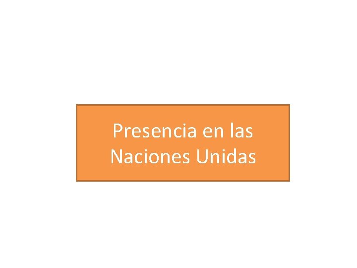 Presencia en las Naciones Unidas 