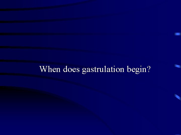 When does gastrulation begin? 