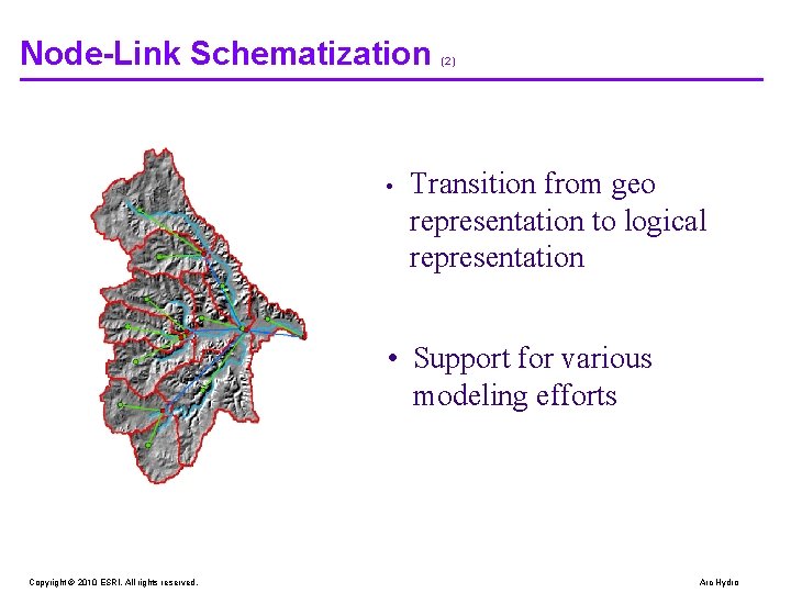 Node-Link Schematization • (2) Transition from geo representation to logical representation • Support for