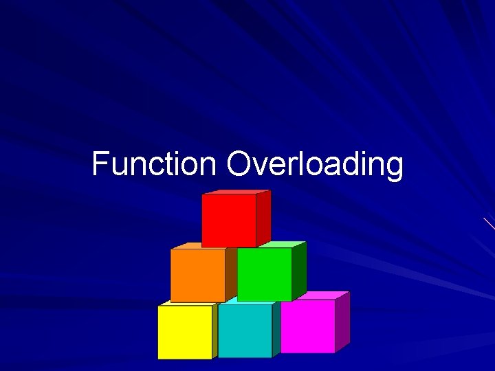 Function Overloading 