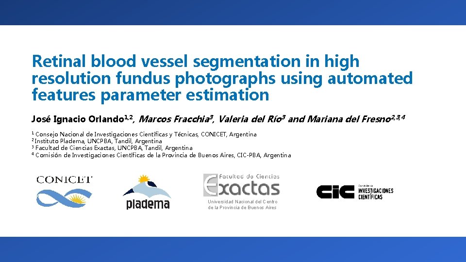 Retinal blood vessel segmentation in high resolution fundus photographs using automated features parameter estimation