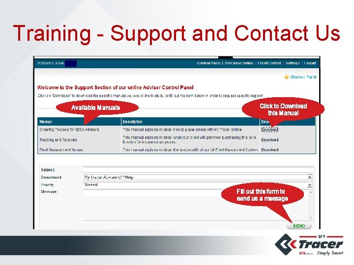 Training - Support and Contact Us Available Manuals Click to Download this Manual Fill
