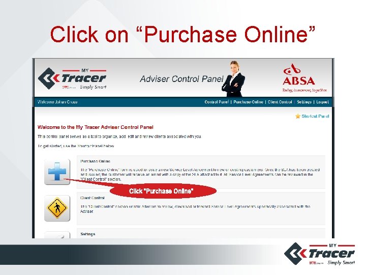 Click on “Purchase Online” Click “Purchase Online” 