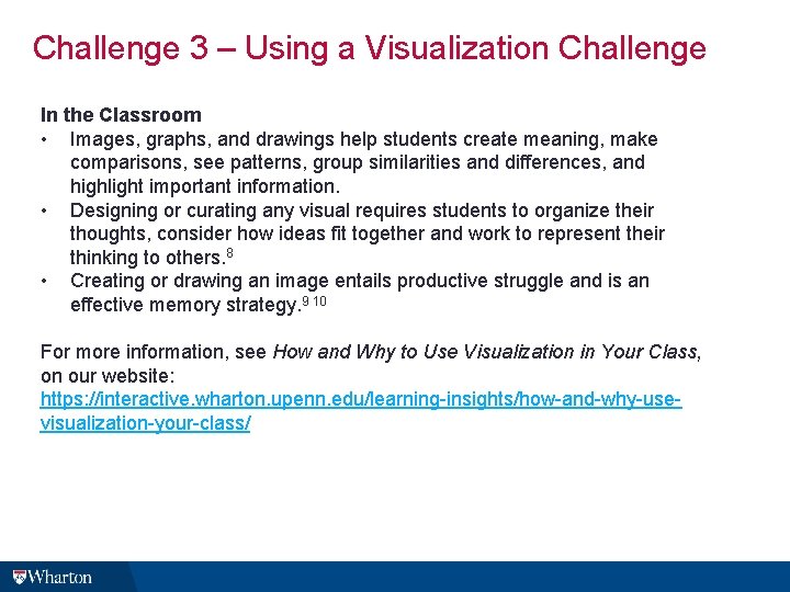 Challenge 3 – Using a Visualization Challenge In the Classroom • Images, graphs, and Challenge 3 – Using a Visualization Challenge In the Classroom • Images, graphs, and