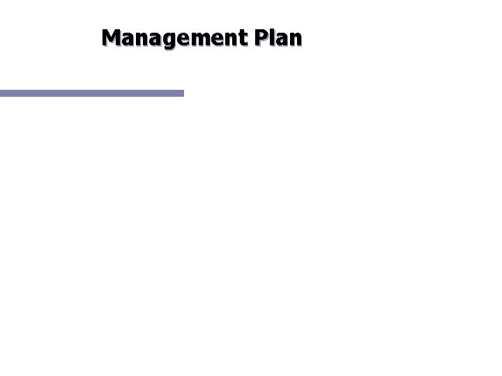 Management Plan 