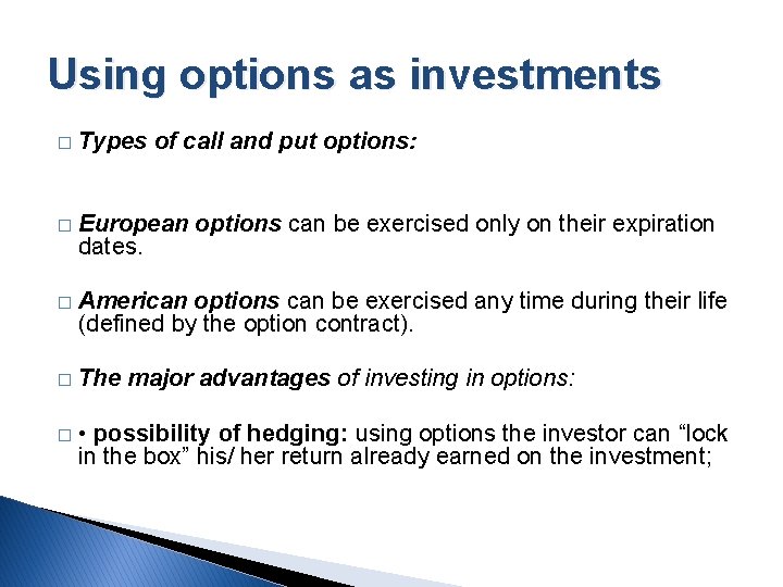 Investment and portfolio management MGT 531 Investment and