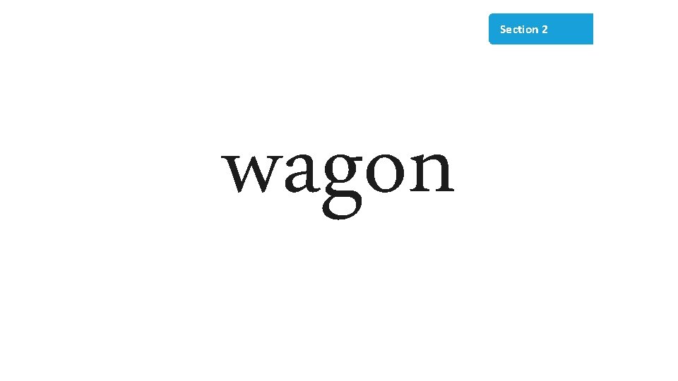 Section 2 wagon 