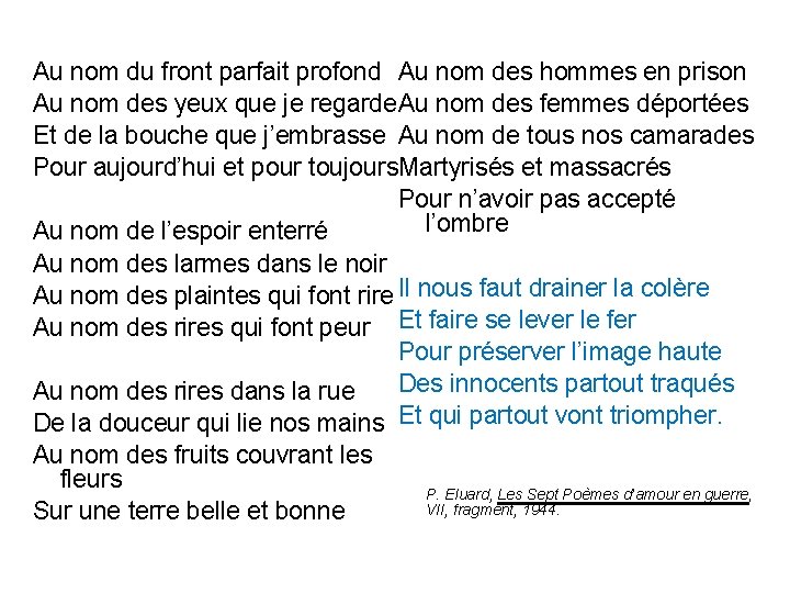 Au nom du front parfait profond Au nom des hommes en prison Au nom