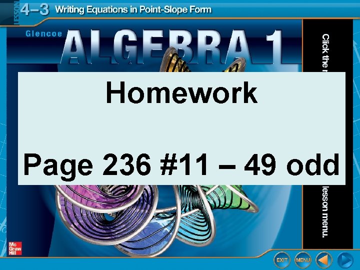 Homework Page 236 #11 – 49 odd 