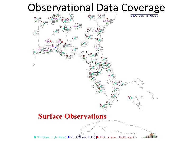 Observational Data Coverage Surface Observations 