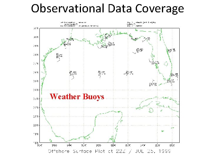 Observational Data Coverage Weather Buoys 