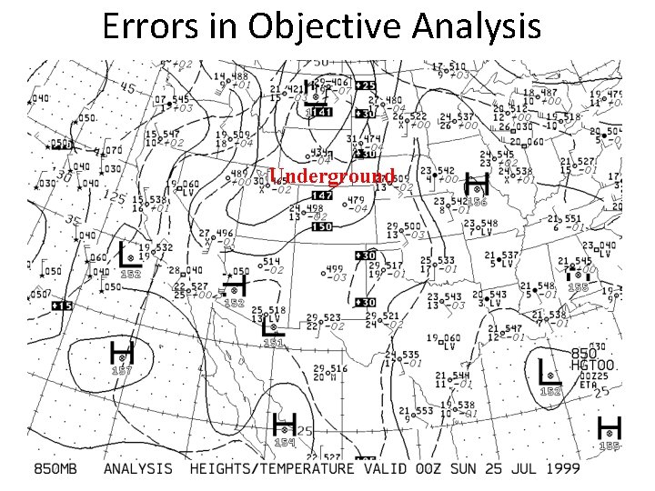 Errors in Objective Analysis Underground 