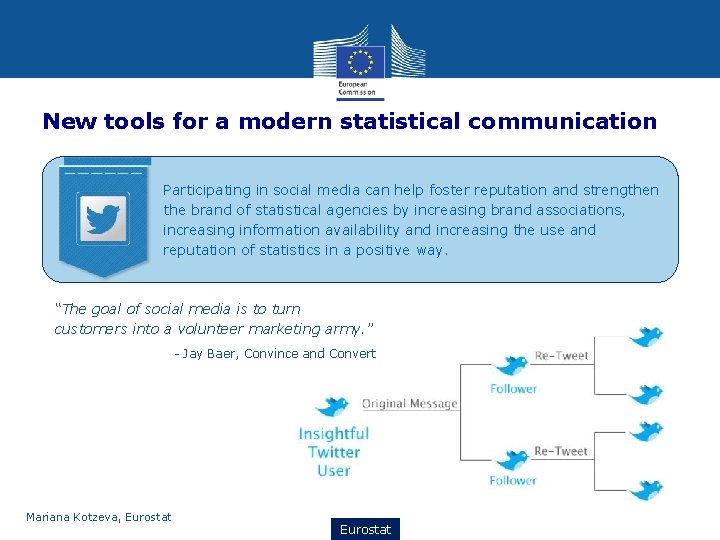 New tools for a modern statistical communication Participating in social media can help foster