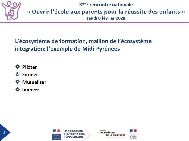 3ème rencontre nationale « Ouvrir l'école aux parents pour la réussite des enfants »