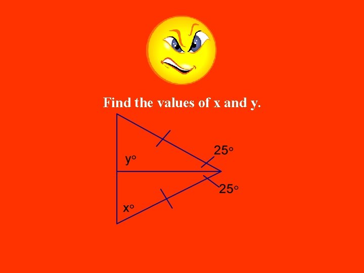 Find the values of x and y. 