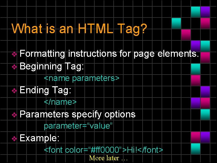 Html Beginning Tags CS 120 Concepts of Computing Introduction to Web