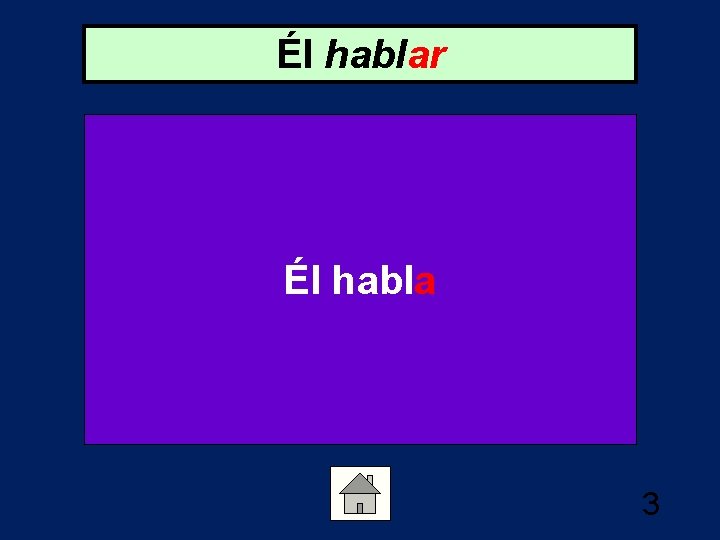 Él hablar Él habla 3 