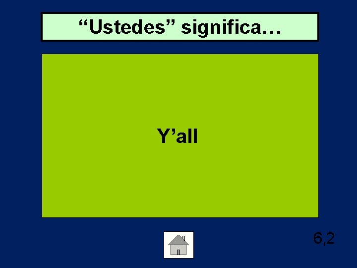 “Ustedes” significa… Y’all 6, 2 