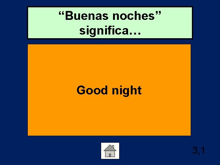 “Buenas noches” significa… Good night 3, 1 