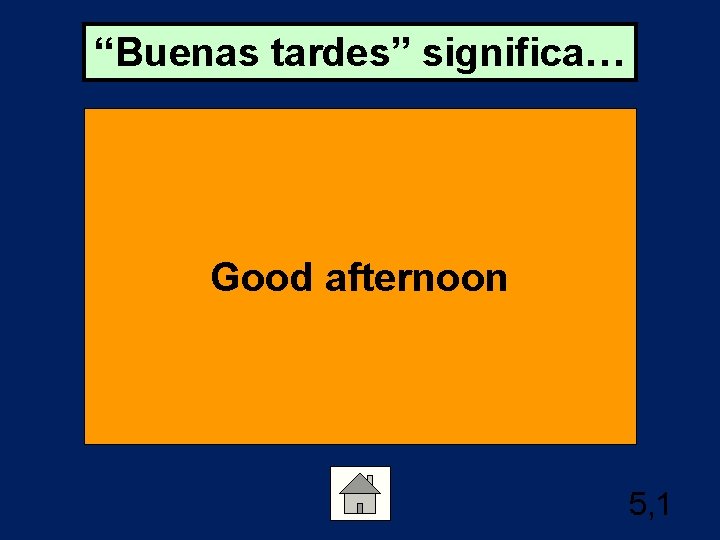 “Buenas tardes” significa… Good afternoon 5, 1 