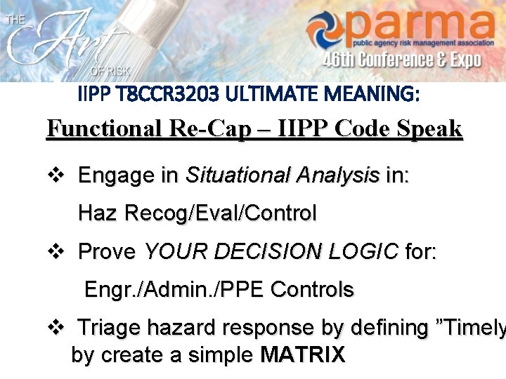 IIPP T 8 CCR 3203 ULTIMATE MEANING: Functional Re-Cap – IIPP Code Speak v