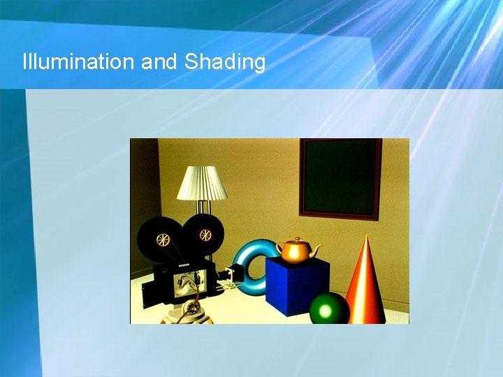 Illumination and Shading Illumination and Shading