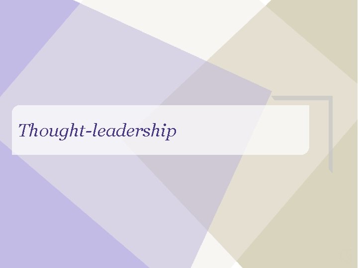 Thought-leadership 