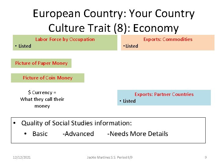 European Country: Your Country Culture Trait (8): Economy • Listed Labor Force by Occupation