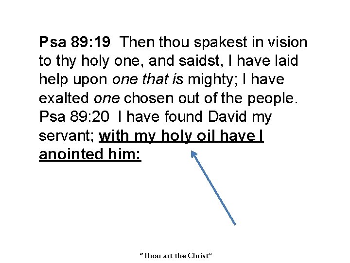 Psa 89: 19 Then thou spakest in vision to thy holy one, and saidst,