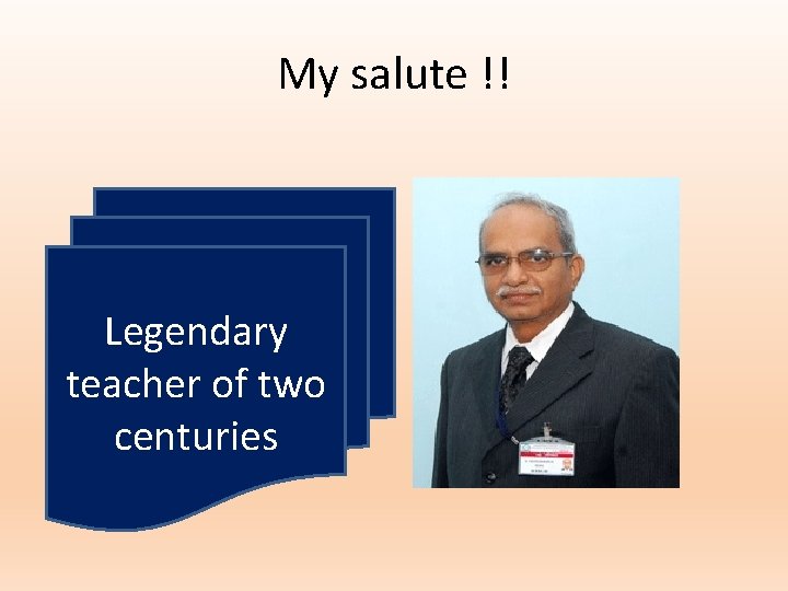 My salute !! Legendary teacher of two centuries 