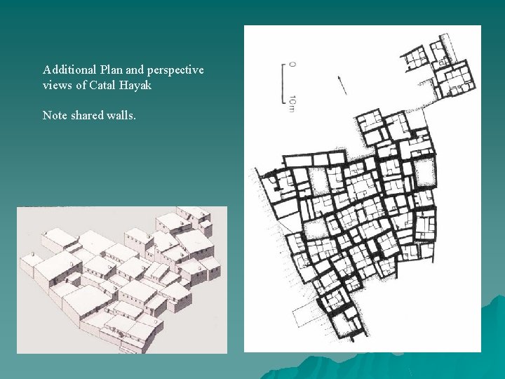 Additional Plan and perspective views of Catal Hayak Note shared walls. 
