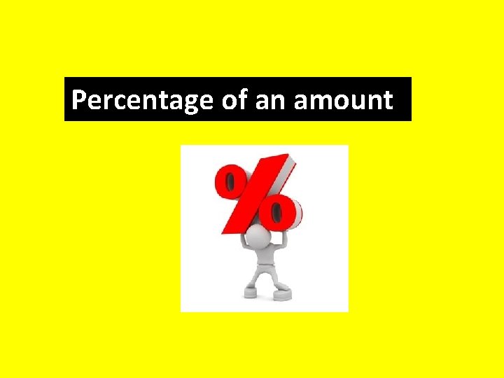 Percentage of an amount 