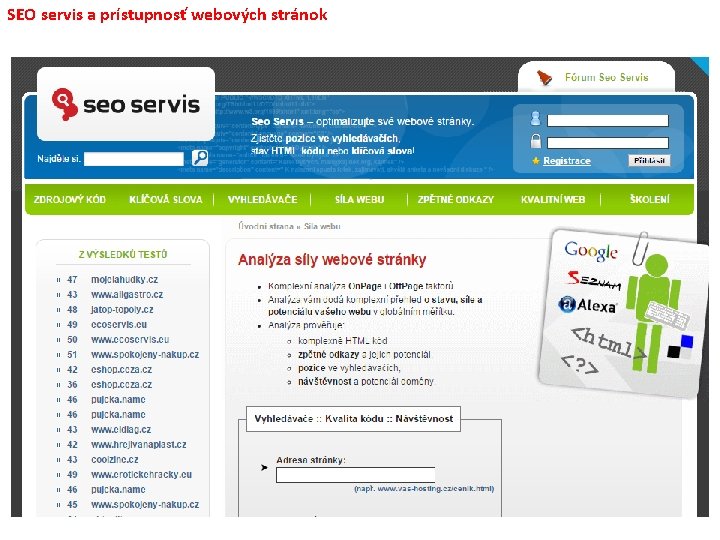 SEO servis a prístupnosť webových stránok 
