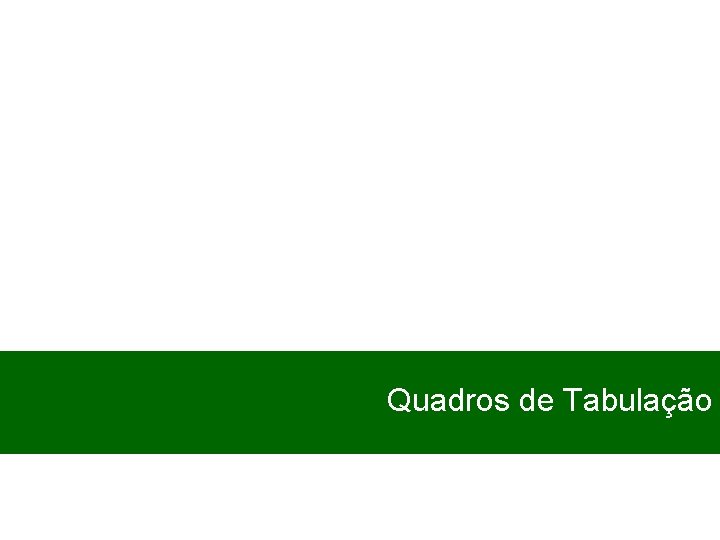 Quadros de Tabulação 