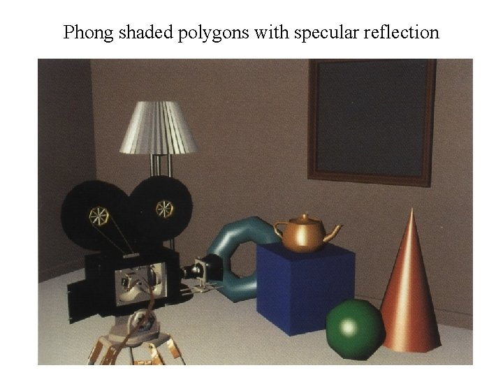 Phong shaded polygons with specular reflection 