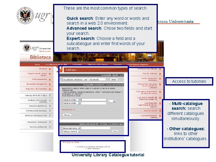 Guide to the UGR Library Catalogue Last update