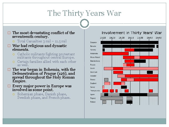 The Thirty Years War � The most devastating conflict of the seventeenth century. Total