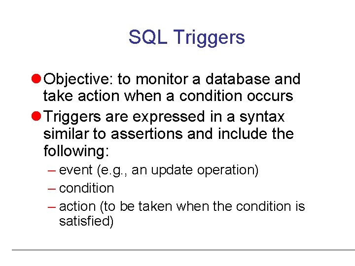 Chapter MORE SQL Assertions Views and Programming Techniques
