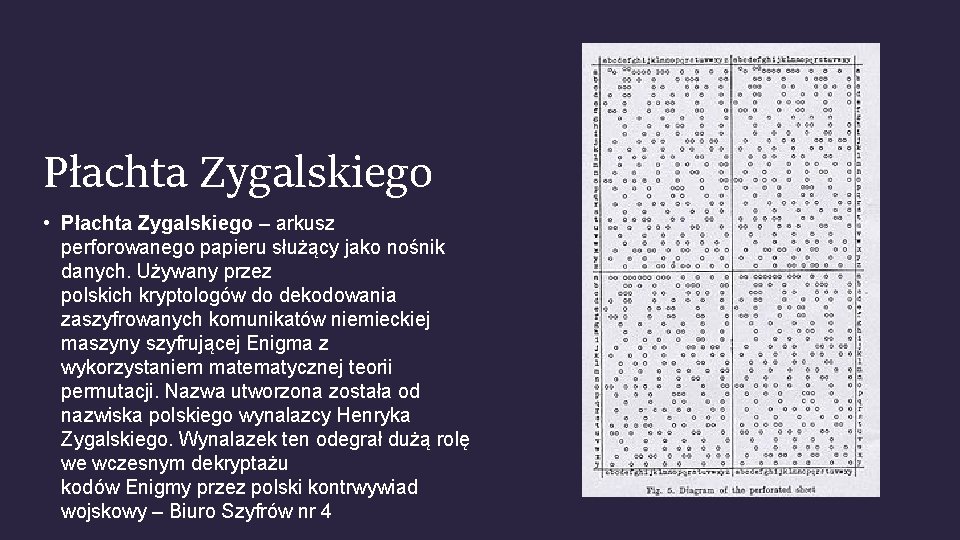 Płachta Zygalskiego • Płachta Zygalskiego – arkusz perforowanego papieru służący jako nośnik danych. Używany