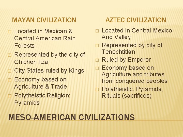 MAYAN CIVILIZATION � � � Located in Mexican & Central American Rain Forests Represented
