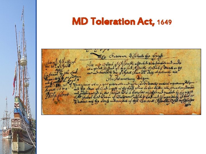 MD Toleration Act, 1649 